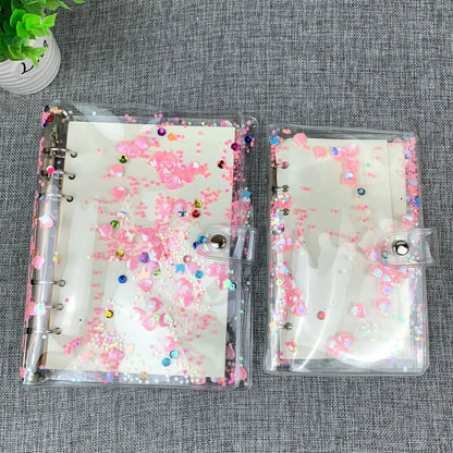 A6 Budget Binder Cover With 10Pcs Transparent Cash Envelopes Waterproof PVC Zippered Cash Bags For Budget