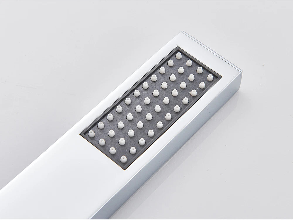 Uythner Handshower Head Brass Shower Head Square Handheld Head Replace Head Faucet Accessory Brass Material