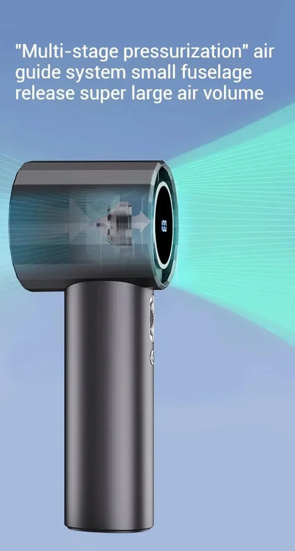 Mini Handheld Fan Portable Personal Highspeed Fan With Power Display USB Rechargeable Mute Handheld Fan Air Calculating Fan