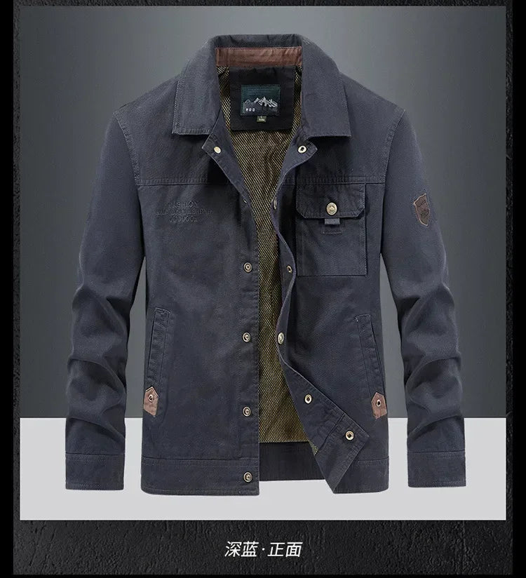 Autumn JacketMen Cotton Windbreaker Bomber Coat Military Men's Tactics Jackets Man Cargo Casual Jacket Mens Clothes Spring