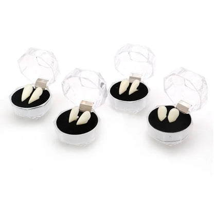 Halloween Fake Teeth Cosplay Vampire Fangs  Retractable Teeth Dress Costume Tooth Gift Party Decoration Vampire Dracula Teeth