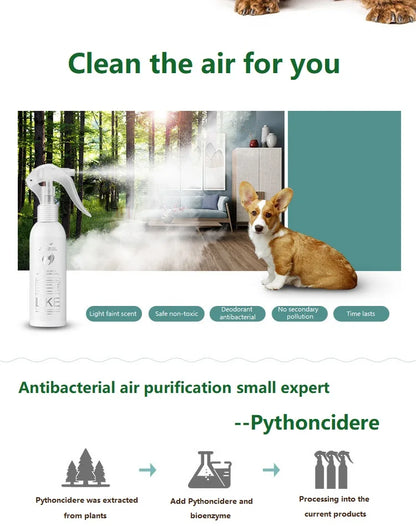 Natural Scented Pet Spray, Fresh Dog, Cat Body Perfume, Scent Deodorant, Remove Odor, Deodorant, Safety, 500ml