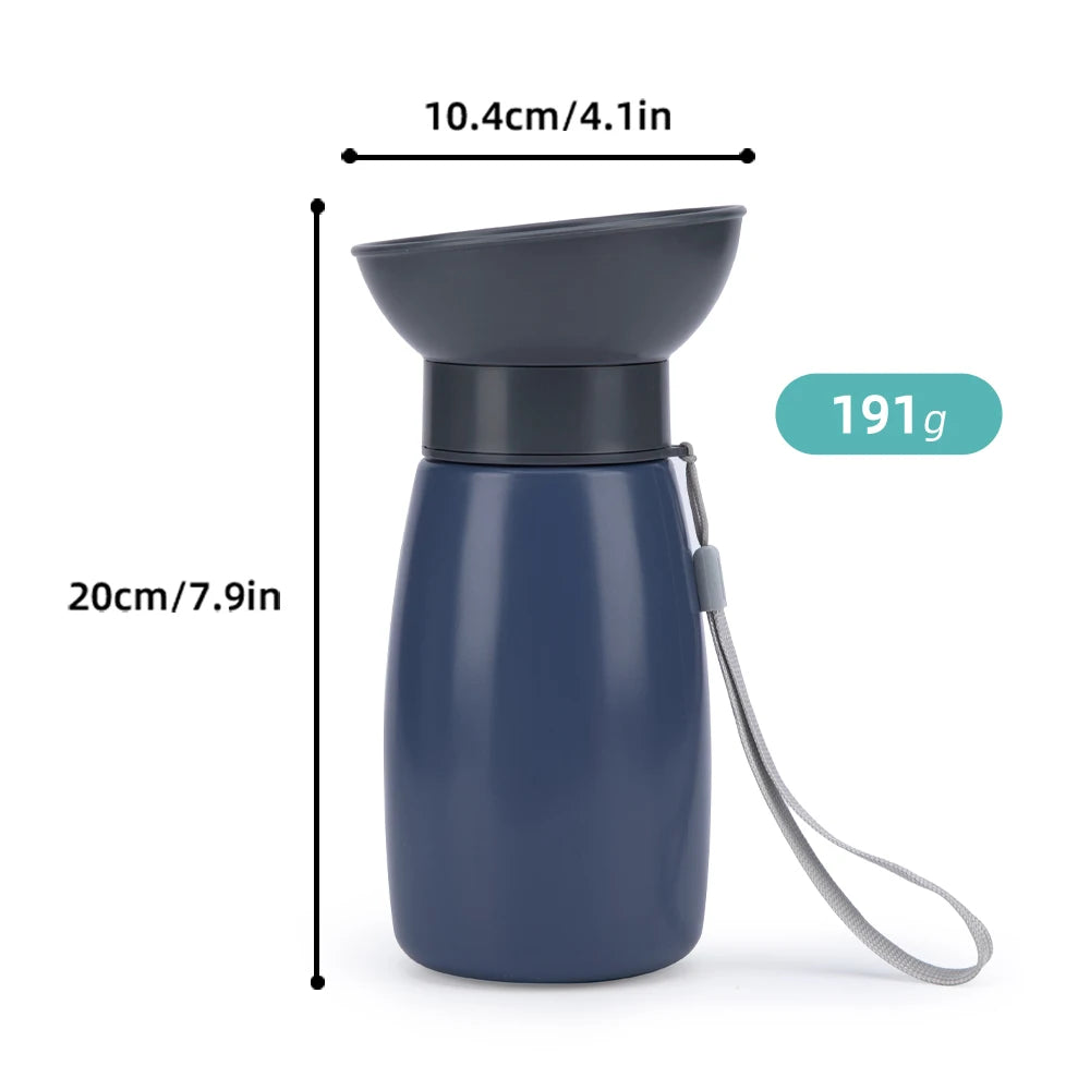 600ml Portable Dog Water Bottle Large Dogs High Capacity Fountain Water Dispenser Outdoor Dog Drinking Bowl Labrador Supplies