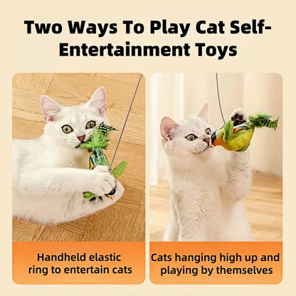 Interactive Cat Toy for Indoor Cats Realistic Bird Sound Plush Catnip Toy Entertaining Kitten Playtime Essential
