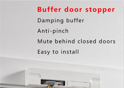 Door Damping Buffer Wooden Door Flat Outward Opening Invisible Door Home Closing Silent Hydraulic Door Closer Anti-pinch