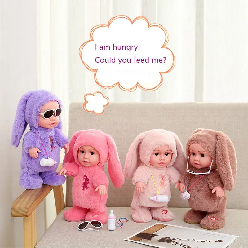 Electronic Reborn Baby Doll Toys Talk Walk Robot Doll 120 Songs Stuffed Lifelike Toddler Baby For Kids Accompany Birthday Gifts