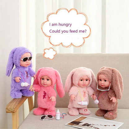 Electronic Reborn Baby Doll Toys Talk Walk Robot Doll 120 Songs Stuffed Lifelike Toddler Baby For Kids Accompany Birthday Gifts