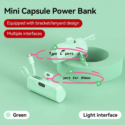 Mini Portable Power Bank 30000mah External Battery Plug and Play Power Bank Type C Fast Power Bank for Xiaomi Huawei Iphone 2024