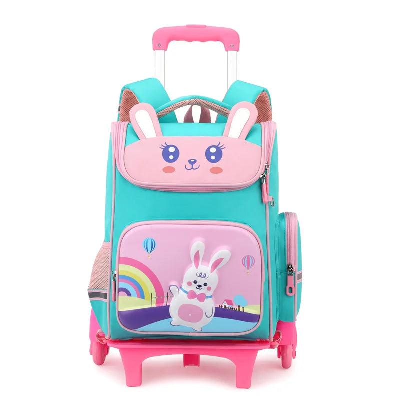Kids Trolley Backpack For Girls Primary School Rolling Backpack for Boys School bag with Wheels School Wheeled Backpack Book Bag