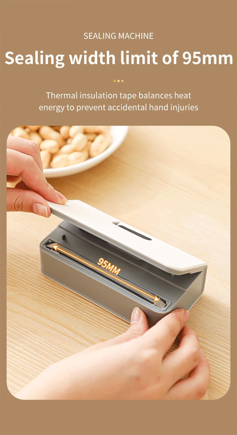 Mini Bag Sealer Plastic Bag Heat Sealer Plastic Bag Sealing Machine USB Rechargeable Portable Package Bags Sealer