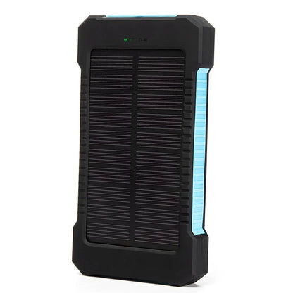H  020000mAh Solar Power Bank Portable External Battery Double USB Fast Charging Powerbank Phone Charger For Smart Mobile Phone