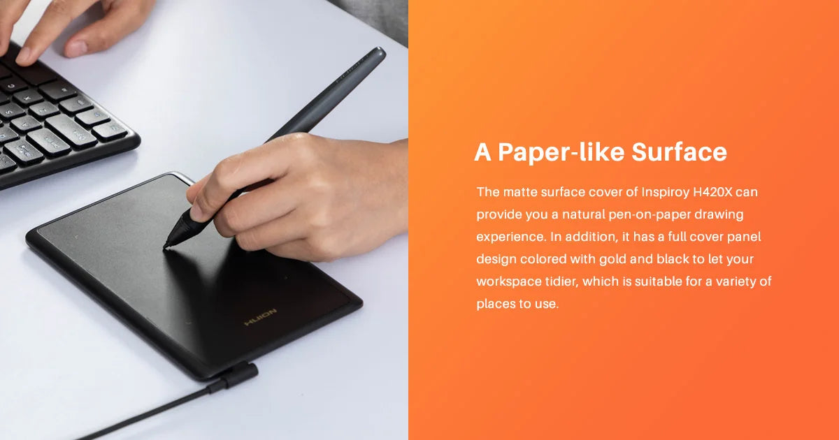 Graphics Tablet HUION H420X Digital Drawing Tablet Graphic Tablet for Painting with Battery-Free Pen PW100 8192 L