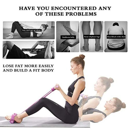 Four-Tube Pedal Tensioner Multi-Functional Household Fitness Equipment Yoga Abdominal Strengthening Elastic Band Tension Rope