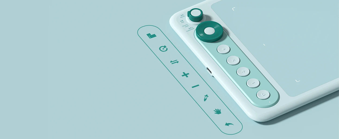 Parblo Intangbo X7 Drawing Tablet 7.2x4.5 inch Graphics Tablets,Digital Drawing Tablet with 6 Customized Keys for Digital Art