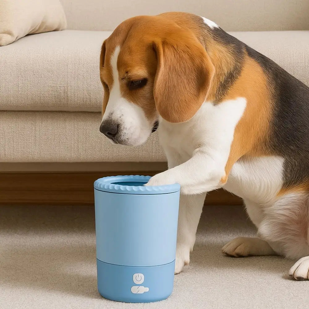 Portable Pet Paw Washer Quick Clean Low Noise Pet Foot Washing Machine USB Charging Electric Pet Paw Cleaner for Cats and Dogs