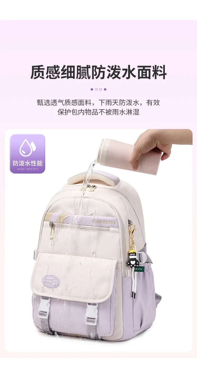 Cute Student Backpack 3pcs/set Primary Schoolbag Harajuku Kawaii Student Backpack Teenage Girls Handbag Large Capacity Rucksack