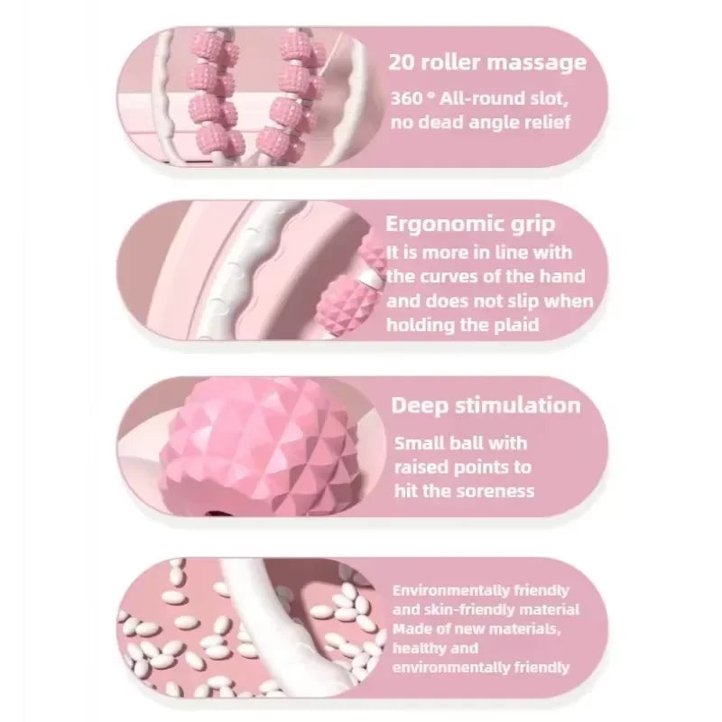 Leg massager ring clamp leg roller slimming leg artifact relaxation and unblocking roller double massage to relieve soreness