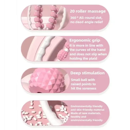 Leg massager ring clamp leg roller slimming leg artifact relaxation and unblocking roller double massage to relieve soreness