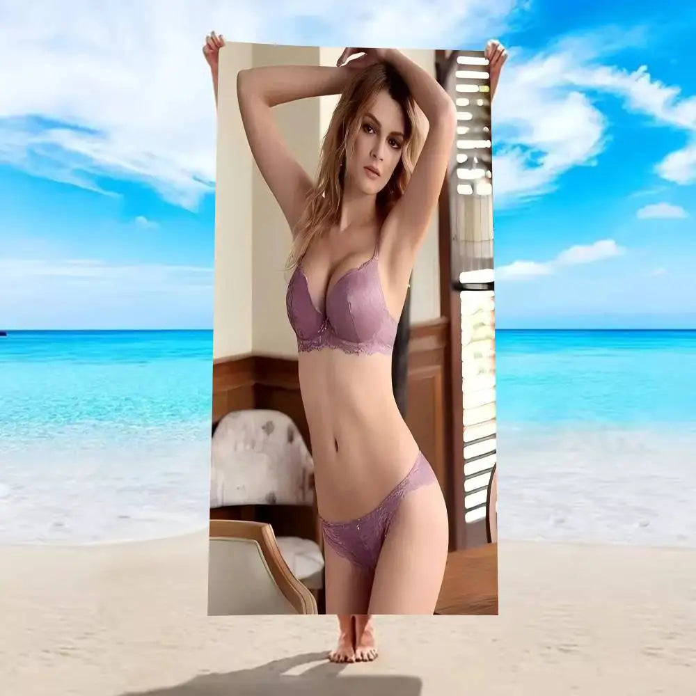 Womens-Sexy-Girl Towel Beach Towel for Your Summer Getaways! Suitable for towels, bath towels, beach towels