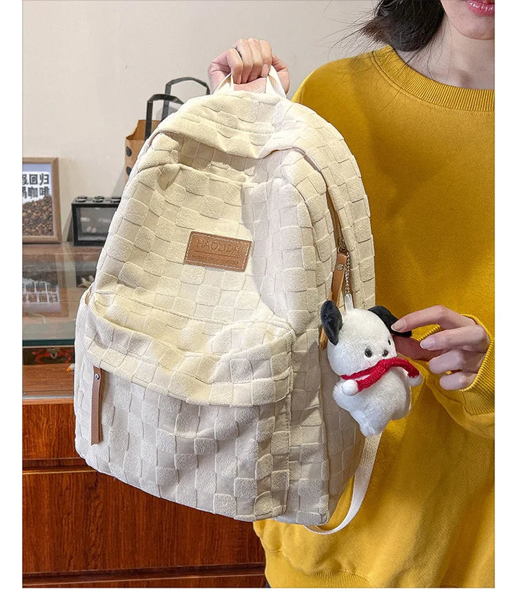 Gift pendant schoolbag, female high school student schoolbag, backpack, college student large-capacity and versatile backpack