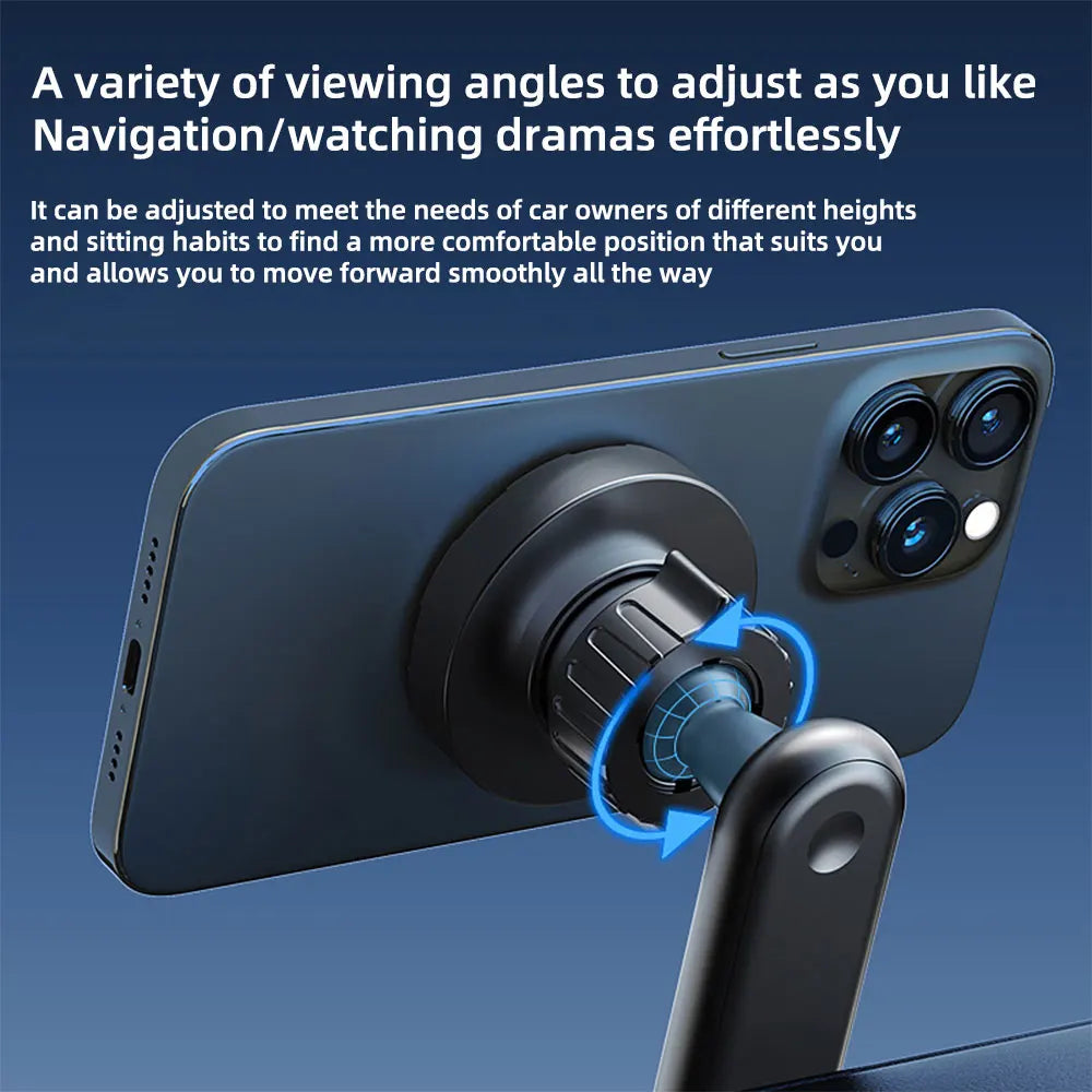 Magnetic Car Phone Holder with Hook Air Outlet Mobile Phone Holder Stand 360° Rotate Magnet Mount Bracket In Car For iPhone Xiao