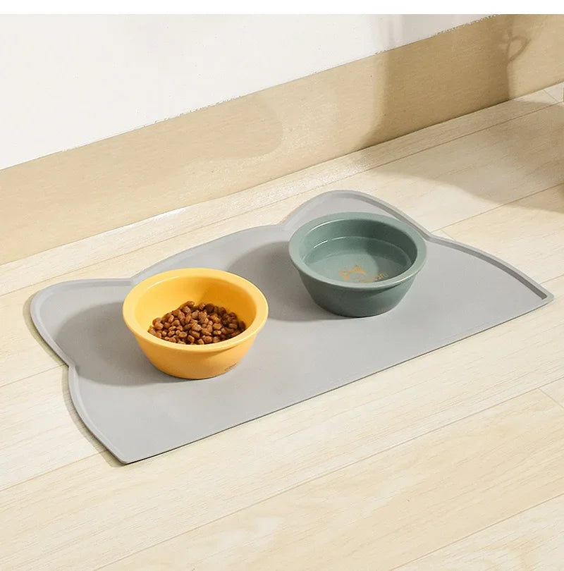 Silicone Pet Mat Pet Food Feeding Pad Waterproof Dog Cat Bowl Food Mat Puppy Feeder Tray Water Cushion Placemat