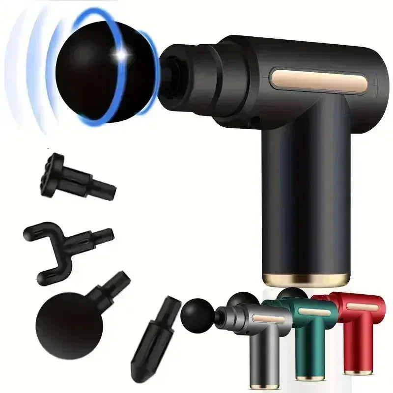 Portable Button Fascia Gun Deep Tissue Massage Mini Lightweight and Adjustable Speed Massage Equipment Suitable for the Body