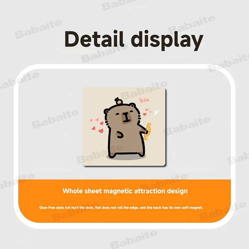 Cat R-Ripndips Fridge Photo Fridge Magnet Square Stickers Personalize Home Decor Souvenirs Gift