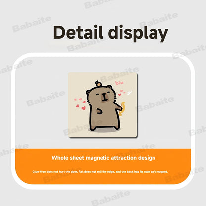 Cat R-Ripndips Fridge Photo Fridge Magnet Square Stickers Personalize Home Decor Souvenirs Gift