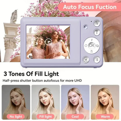 Digital Camera 1080p HD Video Taking Photos Portable selfie 2s/5s/10s Fine JPEG for Photography Beginners Teens Birthday Gifts