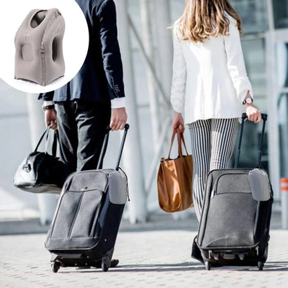 Inflatable Travel Pillow Travel Accessories For Long Haul Flights,Cars,Buses,Trains,Office Napping Sleeping Gray