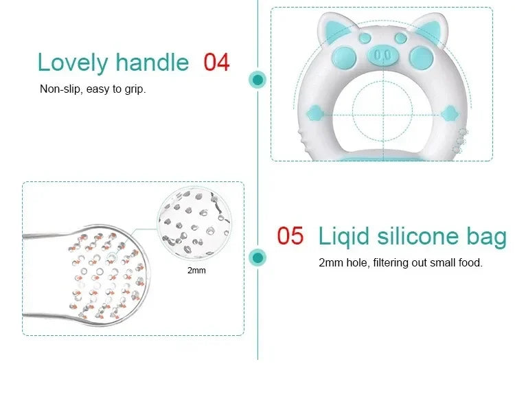 Silicone Fresh Food Nipple Baby Feeder Kids boy girl Fruit Nipples Feeding Safe Infant Baby Supplies Nipple soother Bottles