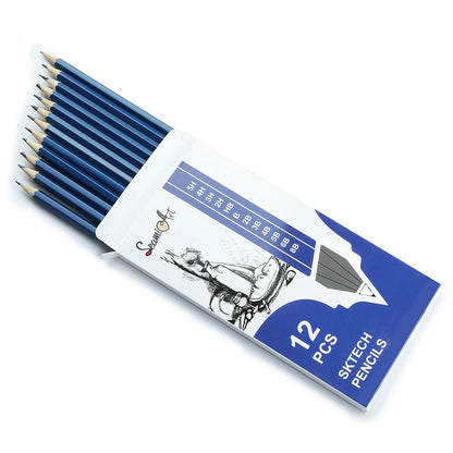 SeamiArt 12 Pcs. Standard Sketching Pencil Art Suppliers for Artist Drawing School Office Lapices De Colores Pencils Supplies