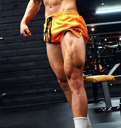 Summer Men's Running Fitness Fitness Gym Fitness Shorts Mesh Quick Dry Drawstring Beach Pants