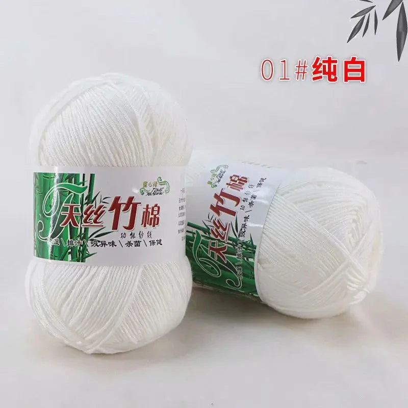 Tiansi Bamboo Cotton Yarn Bamboo Charcoal Cotton Hook Needle Thread Cotton Nitrile Woven Yarn DIY Weaving Material