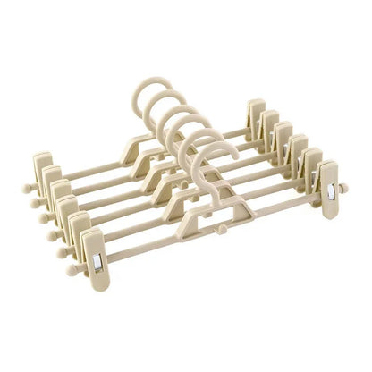 3/6Pcs Pants Skirts Non-slip Clips Hanger Wardrobe Attachable Clothes Organizer Household Space-saving Trousers Drying Racks