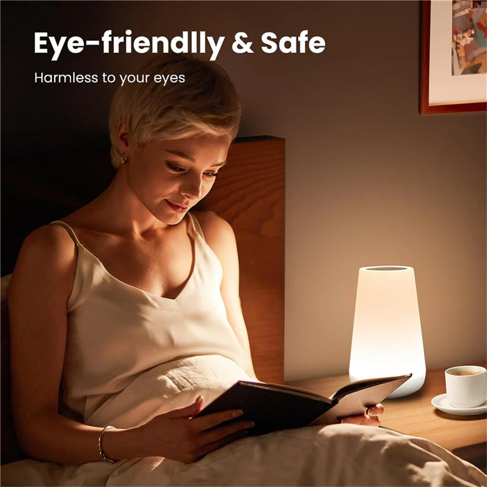 13 Color Changing Night Light RGB Remote Control Touch Dimmable Lamp Portable Table Bedside Lamps USB Rechargeable Night Lamp