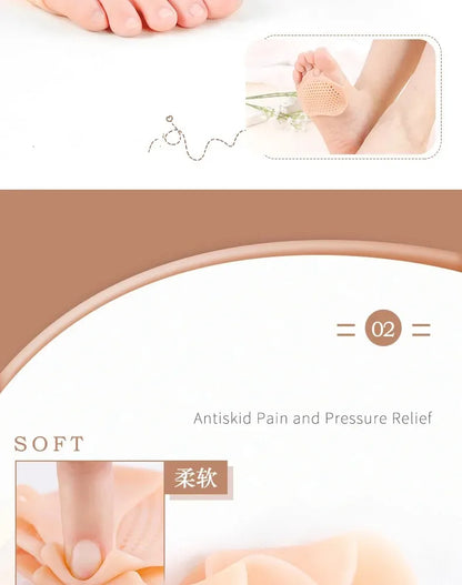 Silicone Forefoot Pads for Women High Heel Pain Relieve Inserts Breathable Foot Care Pads Half Shoe Insole Cushion Accessories