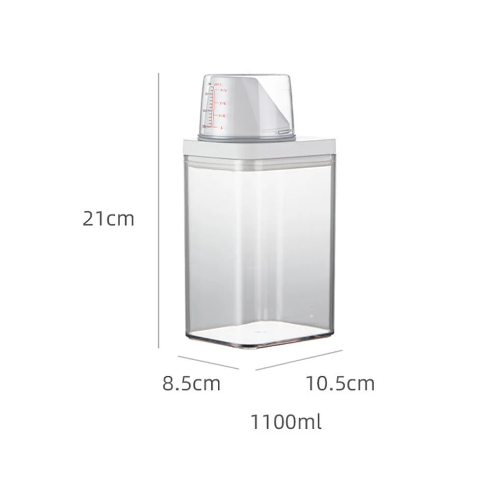 1PC High Quality Laundry Detergent Dispenser For Laundry Detergent Powder Kitchen Plastic Airtight Food Storage Containers