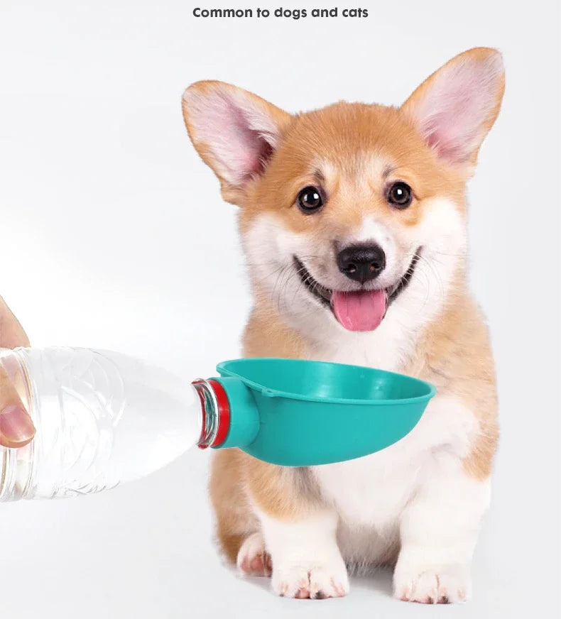 Dog Drink Water Portable Travel Pet Drinker Leak Proof Dog Bowl Food Cat Fountain Outdoor Walking Drinking Bottle Dogs Feeder