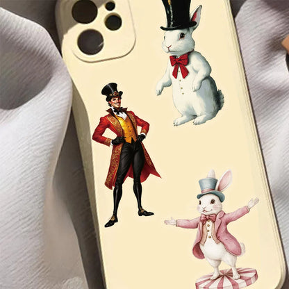 50PCS Creative Circus Stickers Decorative Notebook Phone Cases Water Cups DIY Personalized Waterproof Sticker