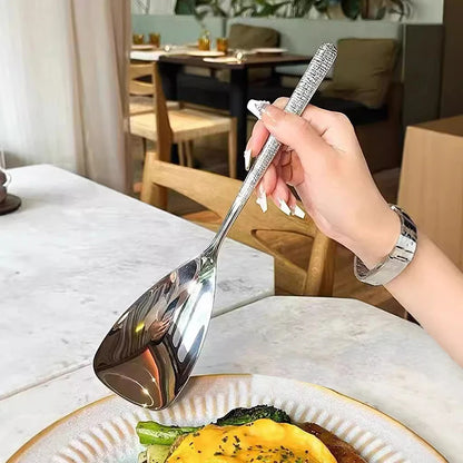 1Pc Stainless Steel Thickening Spoon Creative Long Handle Hotel Hot Pot Spoon Soup Ladle Home Kitchen Essential Tools