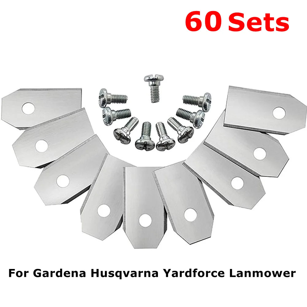 60-18set Lawn Mower Cutting Blade Set Single Hole Lawn Mower Blade Robotic Lawn Mowers Replacement for Worx Landroid Lawn Mowers