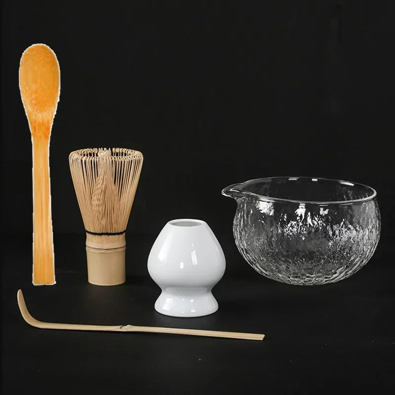 Handmade Matcha Whisk Set Accs Matcha Whisk Holder Matcha Bowl for Kitchen