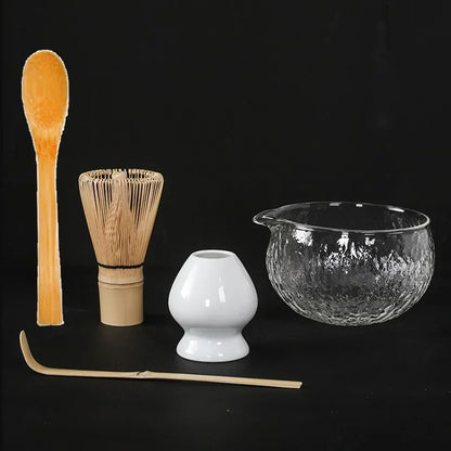 Handmade Matcha Whisk Set Accs Matcha Whisk Holder Matcha Bowl for Kitchen