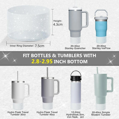 1pc Protective Bling Silicone Boot Sleeve Compatible with Tumbler 20-40oz & Hydro Flask Drinkware