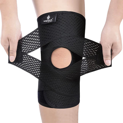 Breathable Knee Pads Support with Side Stabilizers for Men and Women Meniscal Tear Knee Pain ACL MCL Arthritis Injuries Recovery