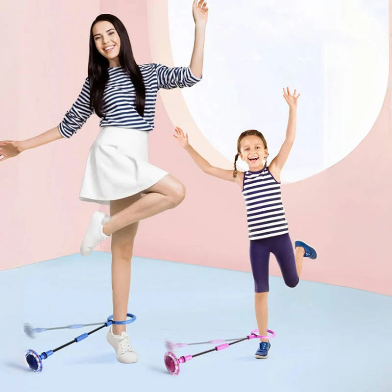 Flash Jumping Rope Ball Kids One Foot Outdoor Fun Sports Children Jumping Force Reaction Training Swing Ball Child-parent Games