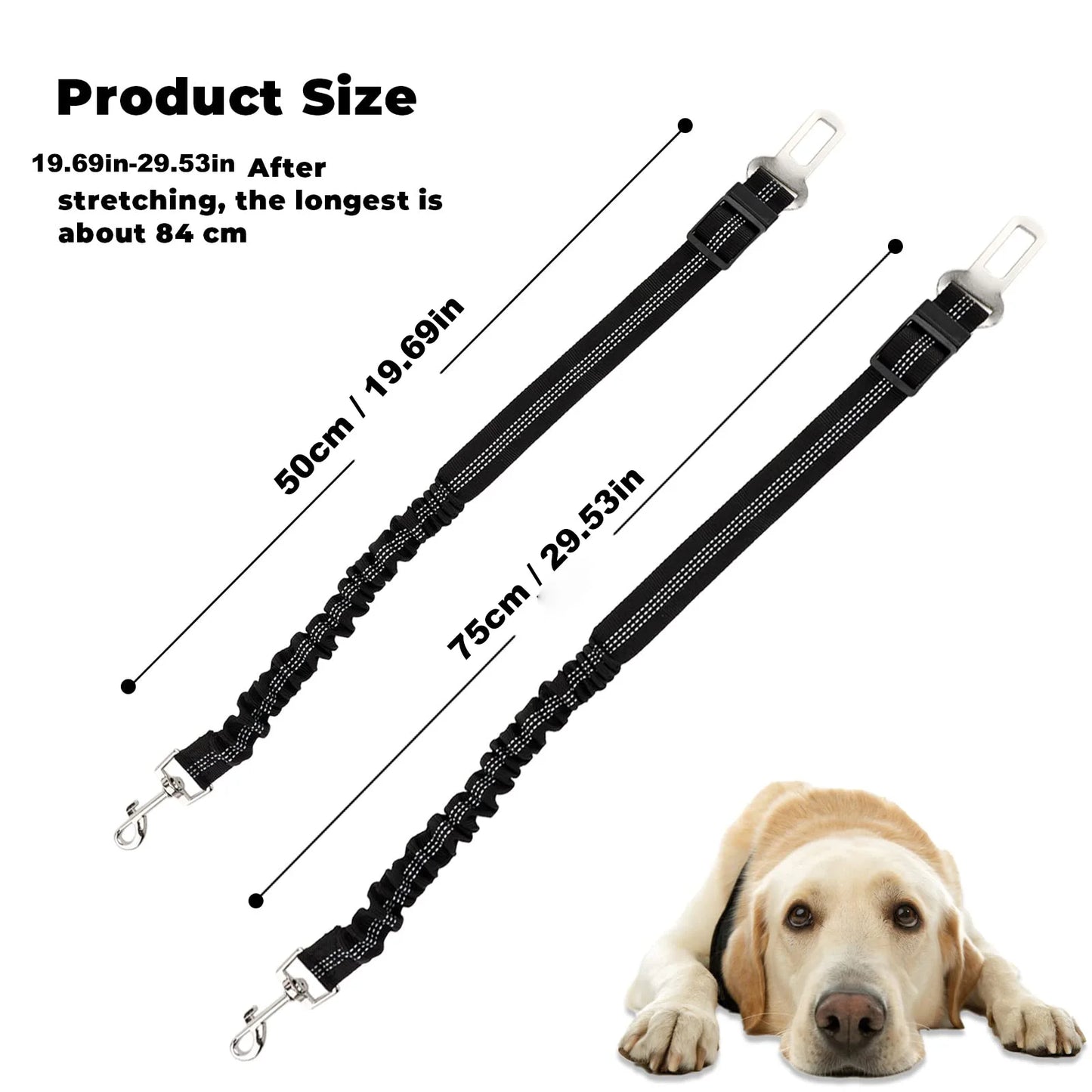 Top-grade Pet Car Safety Belt Dogs Cats Safety Belt Reflective Line Adjustable Seat Belt Length Suitable Any Dog Traction Collar