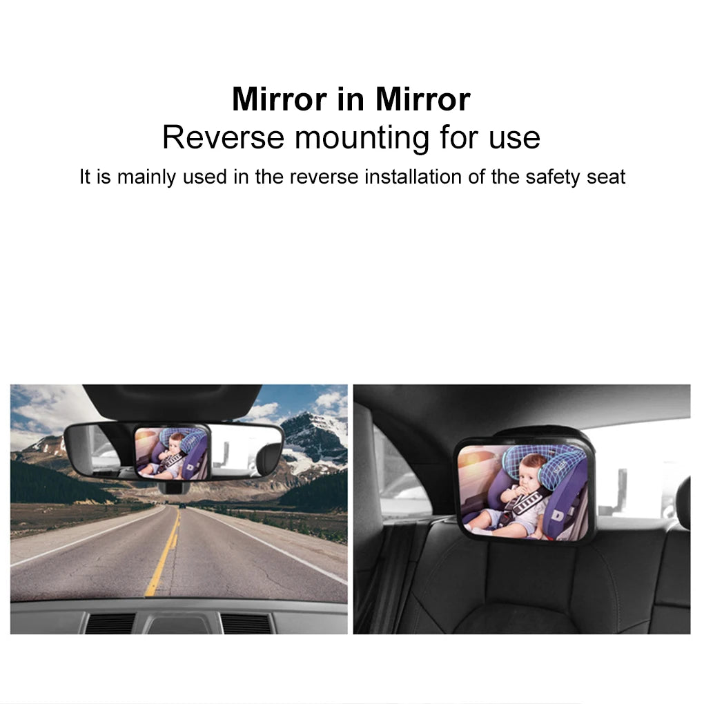 Car Rearview Mirror Adjustable Baby Mirrors Car Back Seat Rearview Facing Headrest Mount Child Infant Safety Monitor Accessories